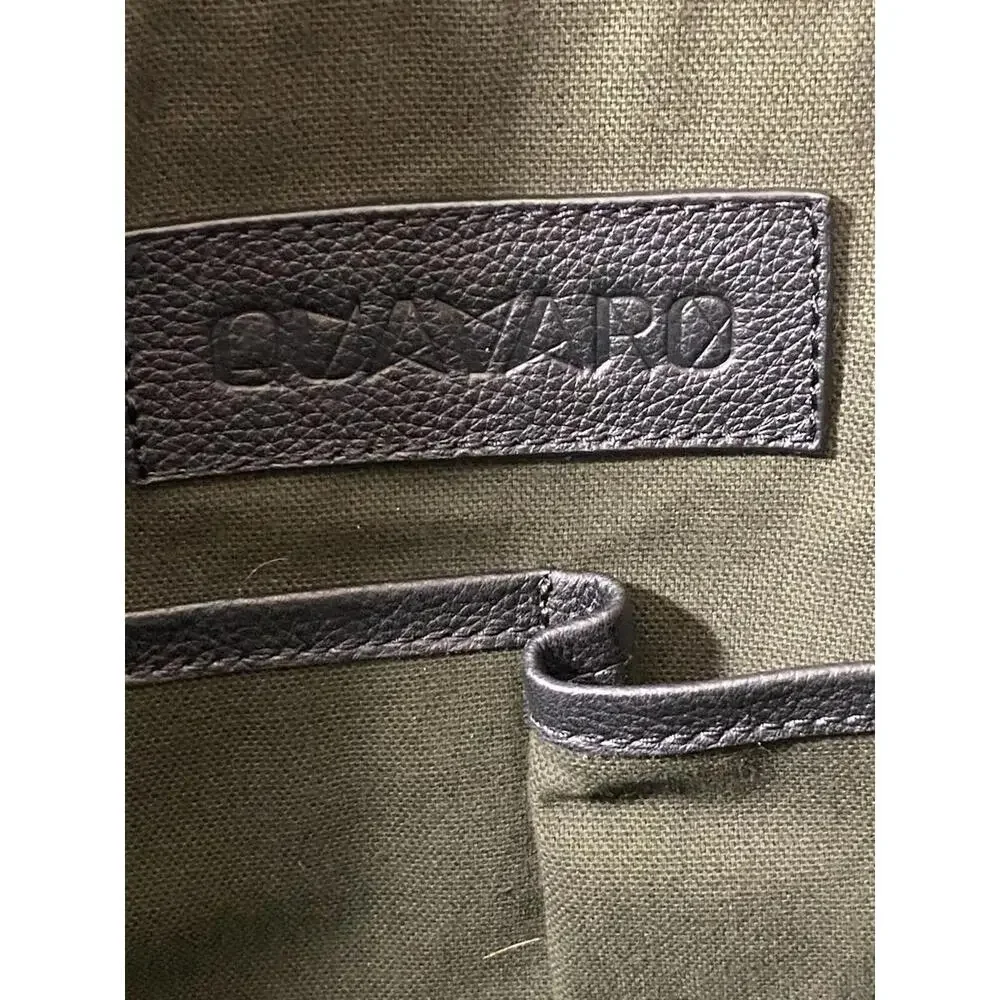 Quavaro Black Eagle Briefcase W Strap, Heavy Duty Leather